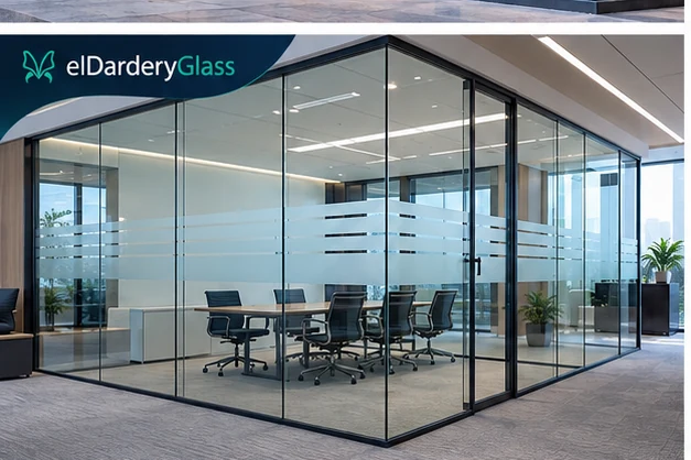 فواصل مكاتب زجاج سيكوريت